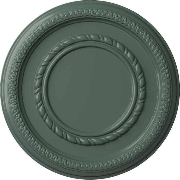 Ekena Millwork Federal Roped Small Ceiling Medallion (Fits Canopies up to 6"), 12 5/8"OD x 1 1/8"P, Cloud Burst CM12FECBF - main